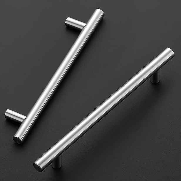 TEMU 2ks Nerezové úchytky o průměru 10mm T-tyčové rovné úchytky na kuchyňské dveře a skříňky, nábytkové kování, knoflíky a úchytky