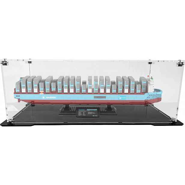 Vitrína s černou základnou pro Lego 40955 Kontejnerová loď Maersk