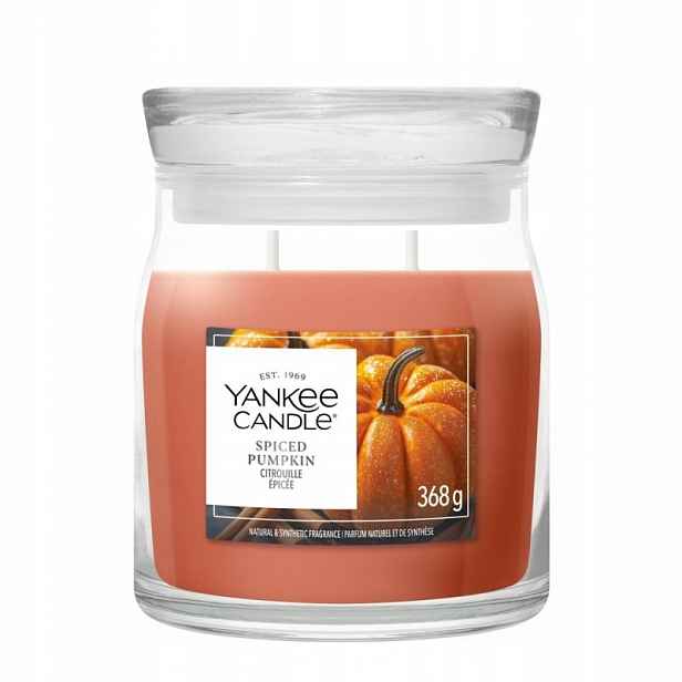 Yankee Candle Spiced Pumpkin – střední vonná svíčka 368 g