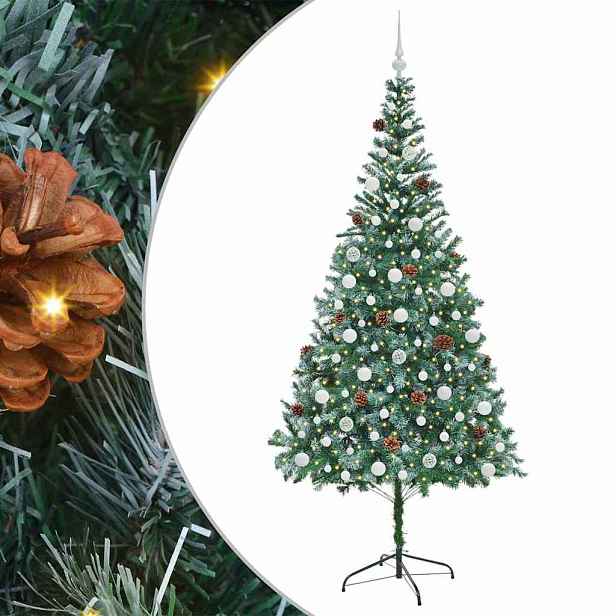 vidaXL Umělý vánoční stromeček s stojanem Zelená 210 cm PVC a Ocel