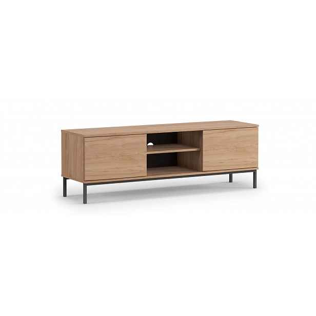 Dvoudvířkový TV stolek NIXI - dub rockford hickory