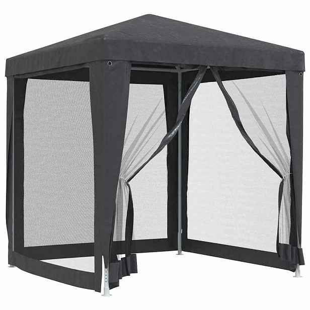 vidaXL Party stan se 4 síťovanými bočnicemi antracitový 2 x 2 m HDPE