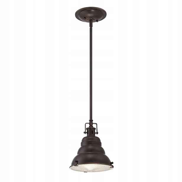 Závěsná lampa Quoizel Eastvale E27 60W palladiánská hnědá, nastavitelná