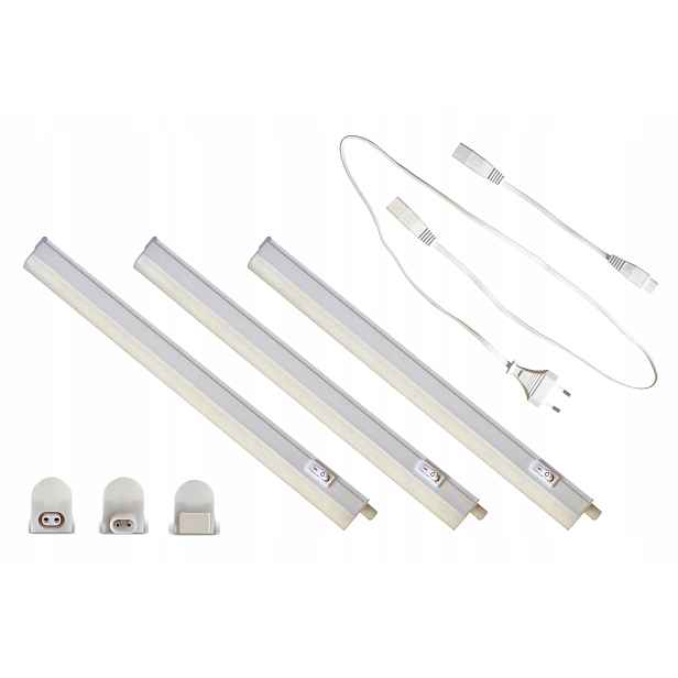 3x Podskříňková Led lampa s nábytkem 120 cm, 14 W