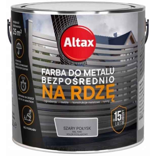 Altax Barva Barva Na Kov 2,5 L Leská Šedá Ral 7040