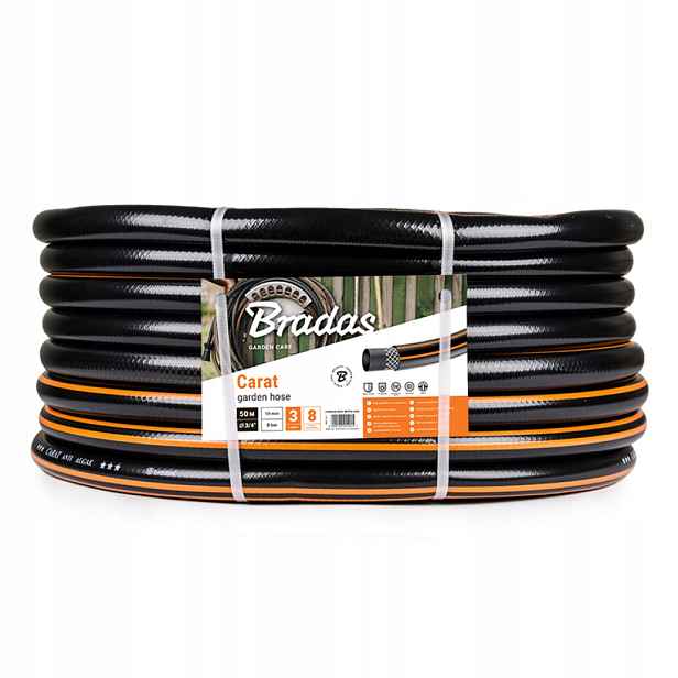 Hadice Bradas WFC3/450 Carat Pvc 3/4 50 m 3 vrstvy 8 barů černá