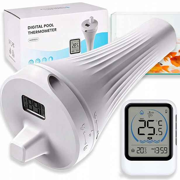 Bazénový Bezdrátový Senzor Vody LCD Počasí IP68 LCD 50 m