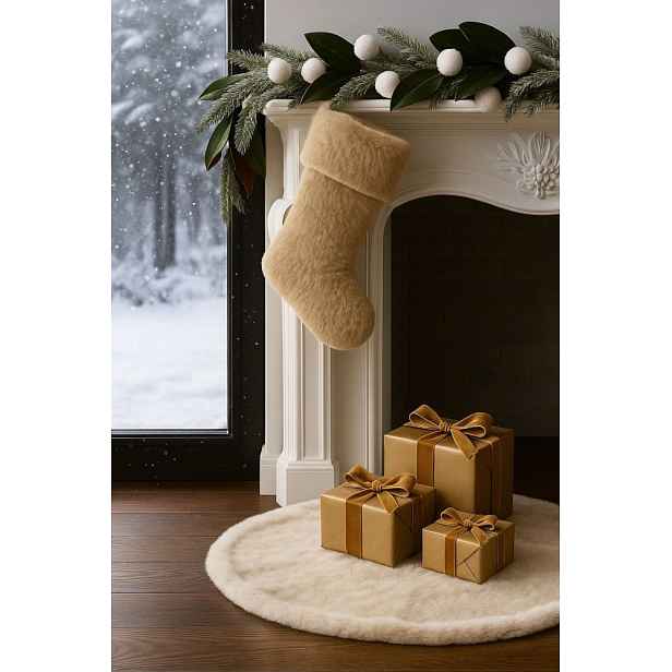 Christmas Stocking Pelush - Beige