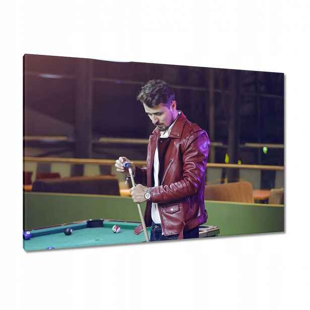 Obrazy 120x80 Kulečník Hra Stůl Bílé Tyče