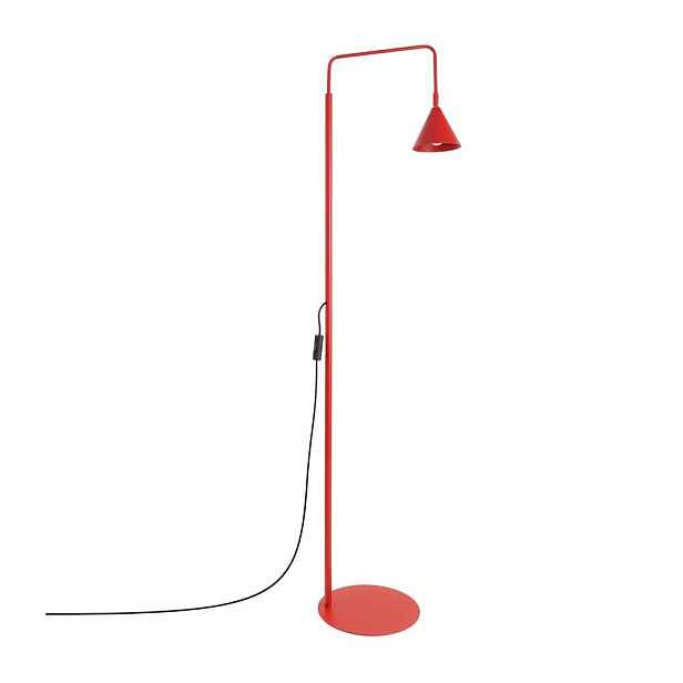 Červená ocelová stojací lampa s ohybatelnou konstrukcí (výška 165 cm) Zylo – Sollux