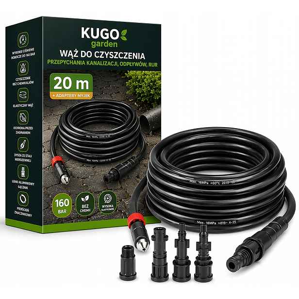Hadice Pro Čištění Kanalizace 20 M22 Karcher Kacrher K2 K3 K4 K5 K6 K7