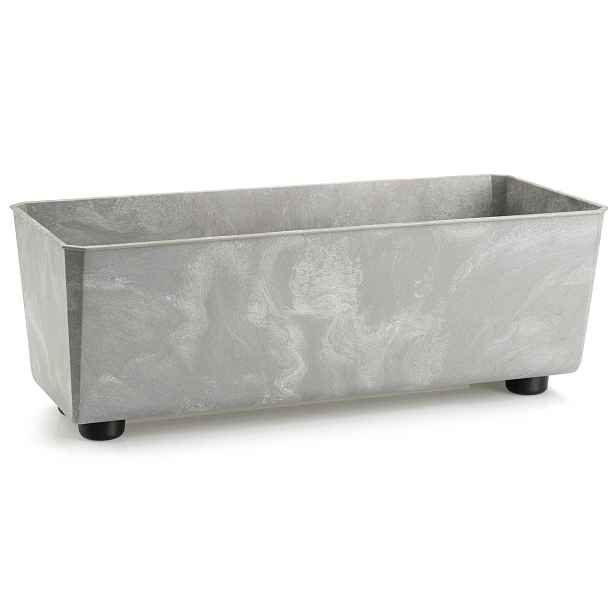 HowHomely Truhlík s nožičkami Salvia 37,5x17 cm šedý beton