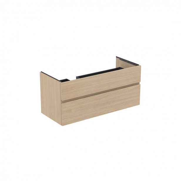 Ideal Standard Finesse - Umyvadlová skříňka 120x51x55 cm, 2 zásuvky, bílý dub E3447US