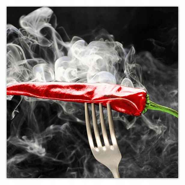 Plakáty 140x140 Červená paprika Dým