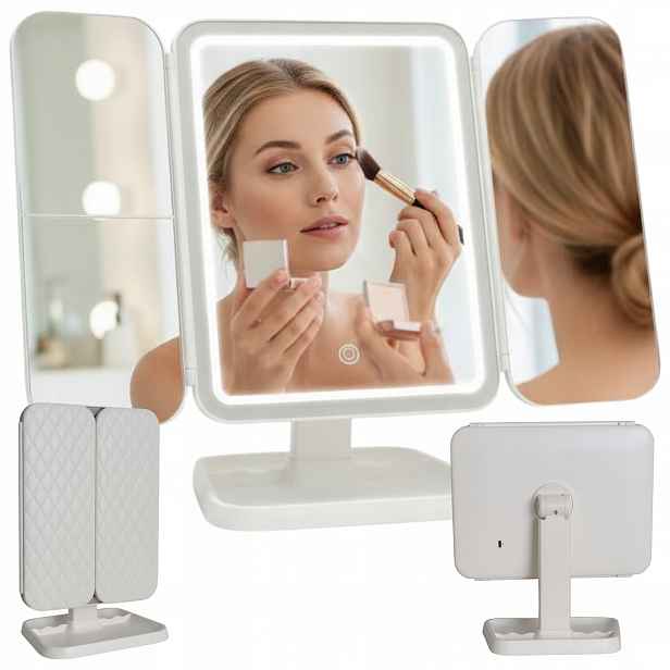 Kosmetické Podsvícené Led Zvětšovací Zrcátko Pro Líčení Ve Stoje XL