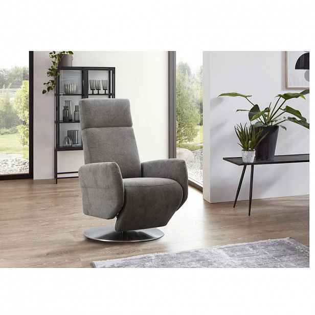 Sit & More RELAXAČNÍ KŘESLO, textil, tmavě hnědá