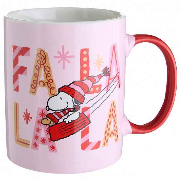 Butlers PEANUTS Hrnek "FaLaLaLa" 380 ml - sv. růžová