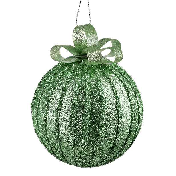 Mondex Vánoční baňka SANTA LILA Sparkle 10 cm zelená