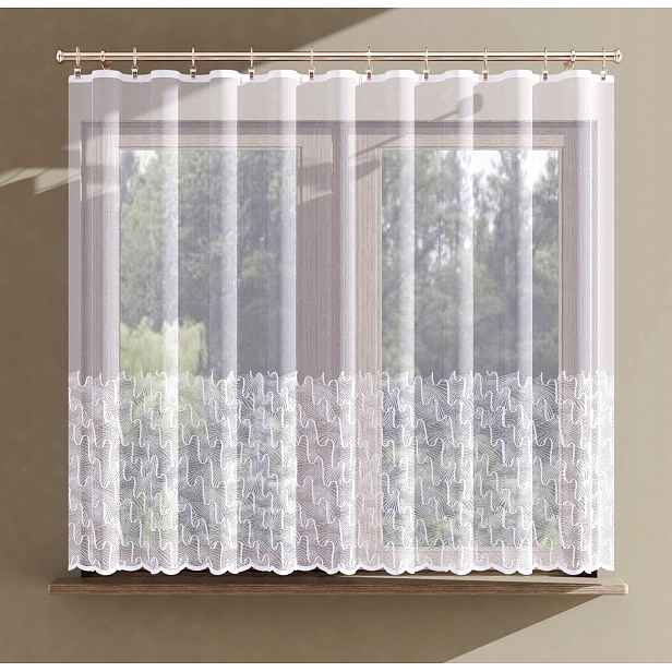 Záclona vzor 107245 velikost 400 x 160 cm rovná (hotová) s lemováním