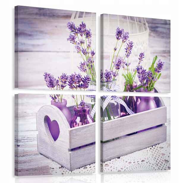 Obraz 50x50 Levandule zátiší příroda rustikální Provence fialové květy