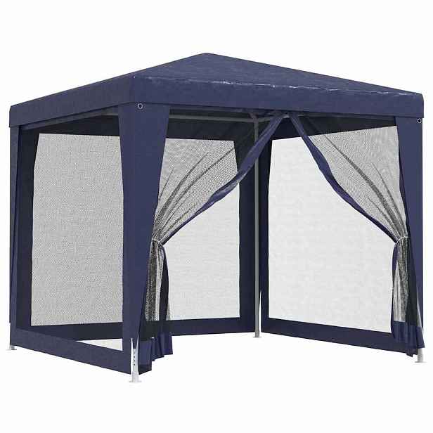 vidaXL Party stan se 4 síťovanými bočnicemi modrý 2,5 x 2,5 m HDPE