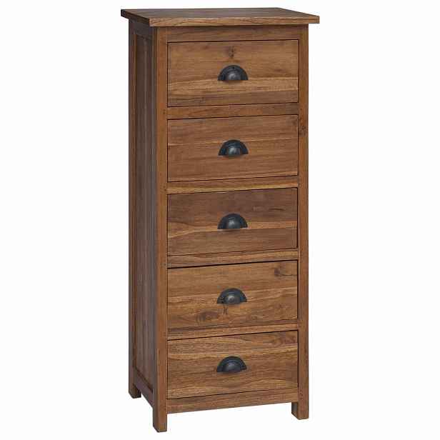vidaXL Příborník Přírodní 45 x 35 x 110 cm Pevné teakové dřevo