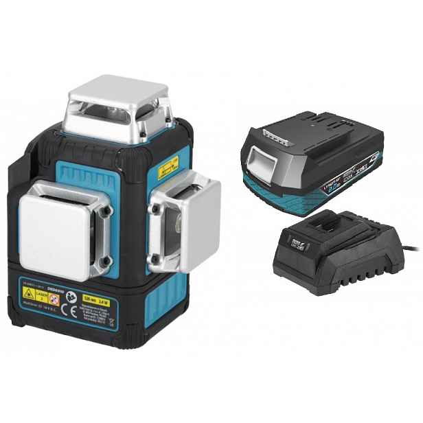 Dedra Multilaser 3D Set Akumulátor 2AH Sas+all DED6910 zelený laser