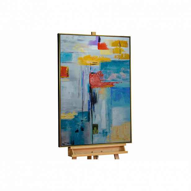 KUNSTLOFT RUČNĚ MALOVANÝ AKRYLOVÝ OBRAZ BAREVNÝ, 78/103 CM