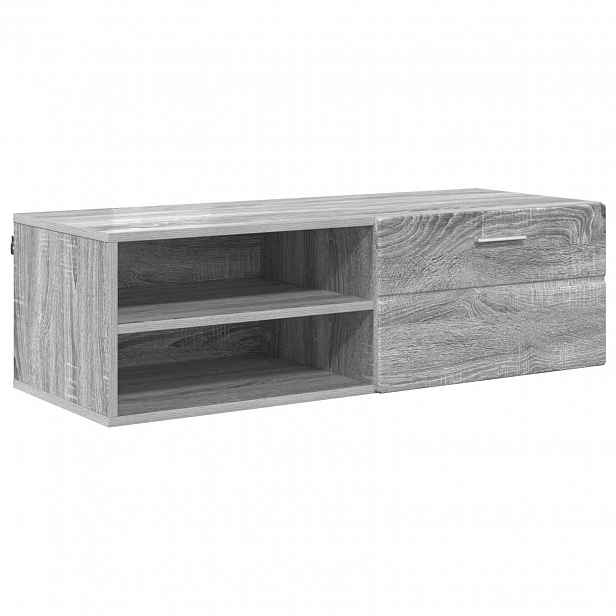 vidaXL Dřevěná skříň 100,5 x 39 x 30 cm Šedá Sonoma Kompozitní dřevo