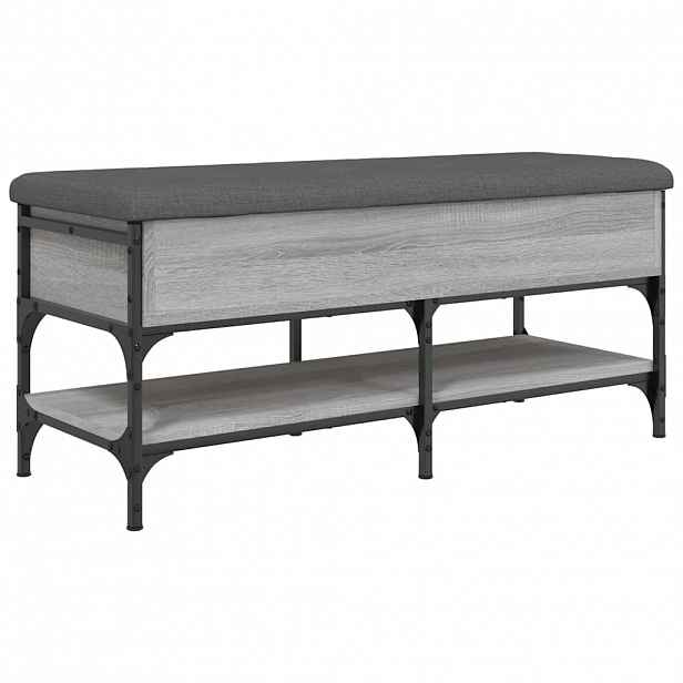 vidaXL Lavice s botníkem šedá sonoma 102 x 42 x 45 cm kompozitní dřevo