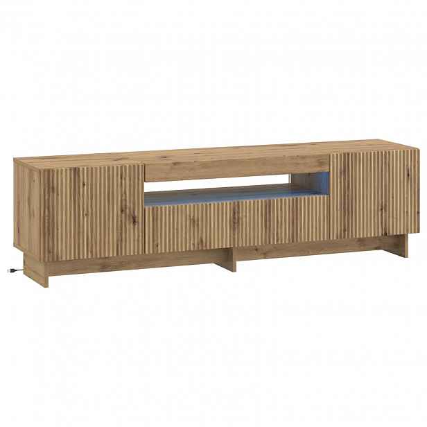 vidaXL LED TV skříň EDE 153 x 35 x 43 cm Dub artisan Kompozitní dřevo