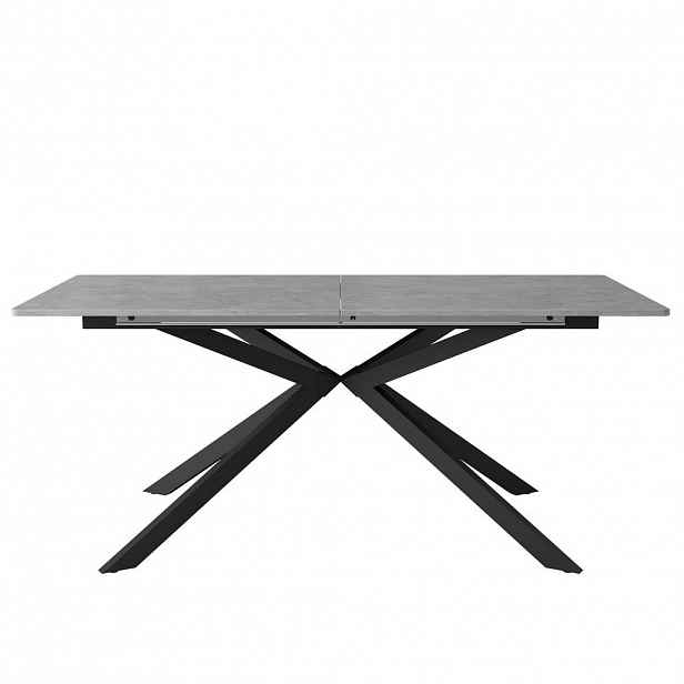 Redom ROZKLÁDACÍ jídelní stůl 150/180/70/76 cm s automatickým rozkladem a křížovou podnoží, Černá/šedá