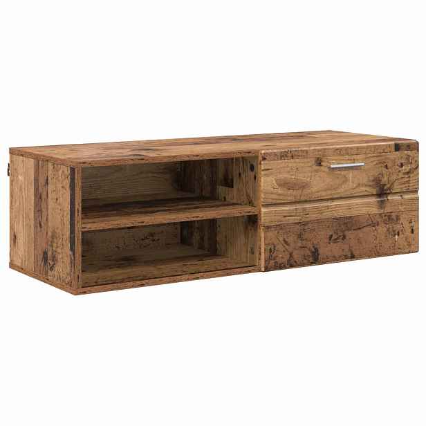 vidaXL Dřevěná skříň 100,5 x 39 x 30 cm Staré dřevo Kompozitní dřevo