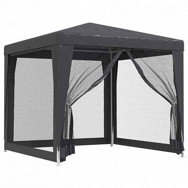 vidaXL Party stan se 4 síťovanými bočnicemi antracitový 2,5x2,5 m HDPE