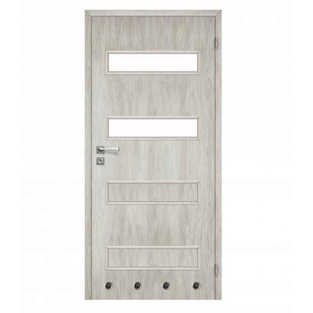 Interiérové dveře pravé dub stříbrný milano 70cm prosklené