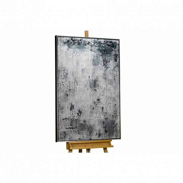 KUNSTLOFT RUČNĚ MALOVANÝ AKRYLOVÝ OBRAZ ČERNÝ/ŠEDÝ, 83/123 CM