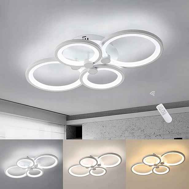 Stropní Led lampa lustr kruh moderní 42W s dálkovým ovládáním do obývacího pokoje