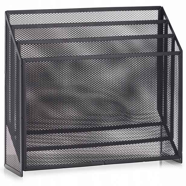 Kovový Antracitový Organizér Na Noviny A Časopisy 32X9X29.5 CM