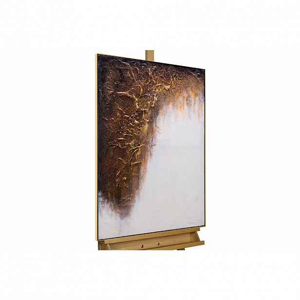 KUNSTLOFT RUČNĚ MALOVANÝ AKRYLOVÝ OBRAZ ČERNÝ/BÍLÝ, 60/90 CM