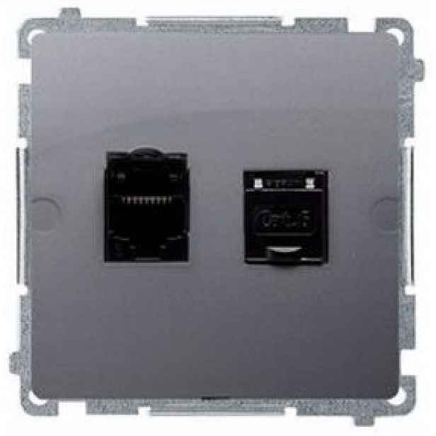 Simon Basic Počítačová zásuvka RJ45 kat 6 s dvojitou clonou BM62.01/43