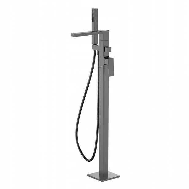 Volně stojící vanová baterie Avapax Gun Metal Mat s průměrem 947 mm