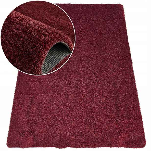 Vstupní Rohožka Pod Dveře 80x120 Bordó Matrace Elegantní Koberec Boho