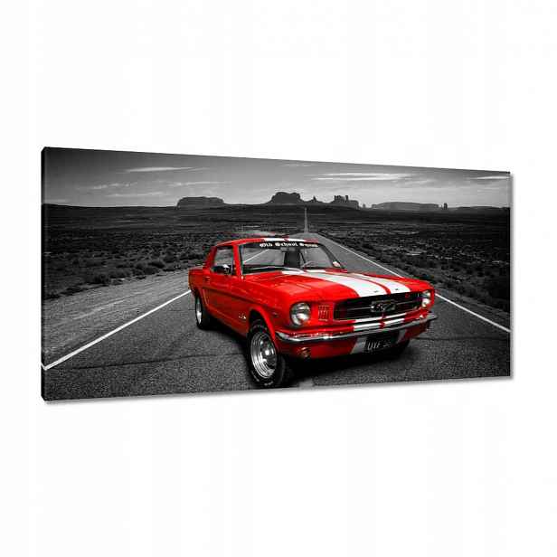 Obrazy 115x55 Červený Ford Mustang
