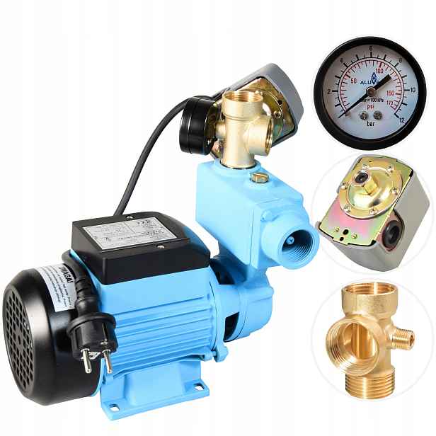 Čerpadlo Na Zavlažování 250 W 35 L/min S Příslušenstvím Pro Hydrofor Vody A Zahradní Studnu