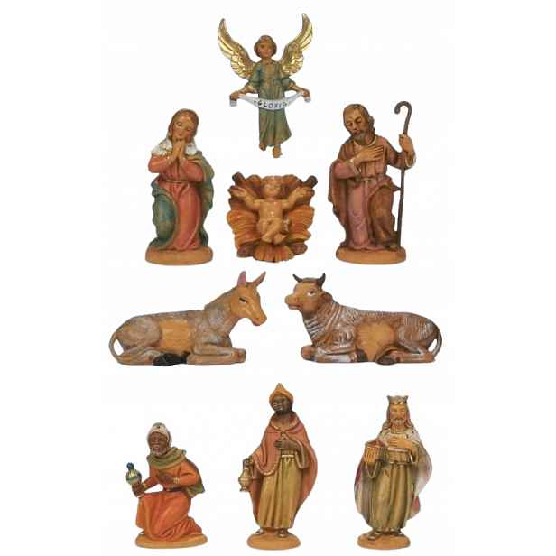 Sada figurek do betlému, 9 dílů *max. výška 12 cm* Pvc