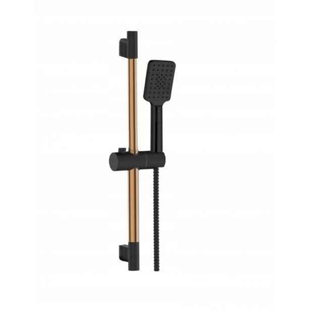 Sprchový set Invena Midnight black/gold rose