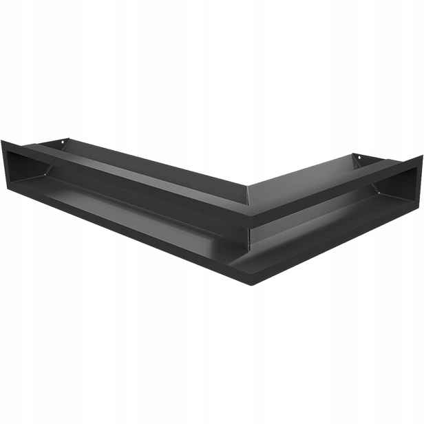 Ventilační mřížka krbová Luft rohová levá 60x40x9 černá Slim