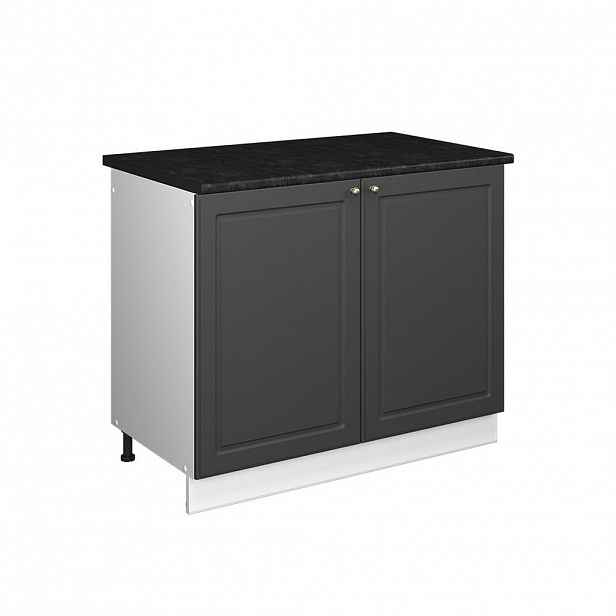 Vicco SKŘÍŇKA POD DŘEZ Fame-Line, Anthrazit-Gold Landhaus/Bílá, 100 cm, PD Antracit