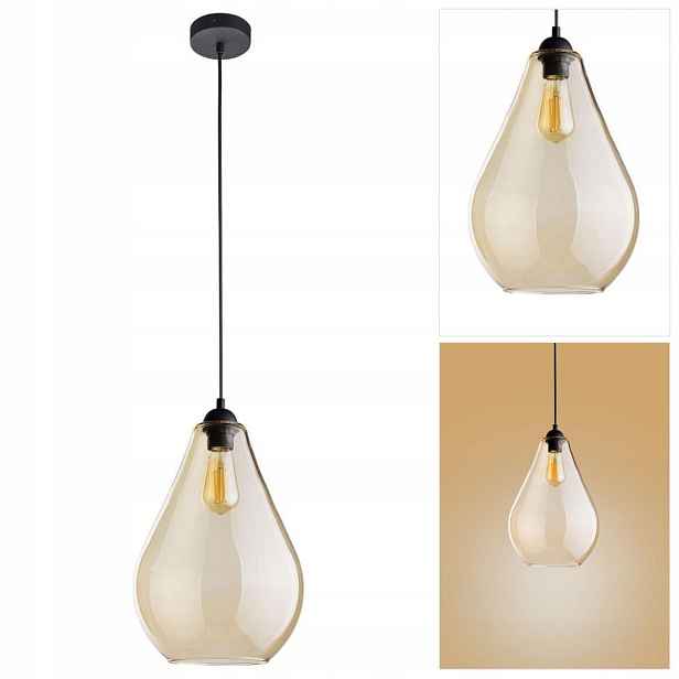 Černá závěsná lampa Fuente – moderní bod světla v hale Tk Lighting