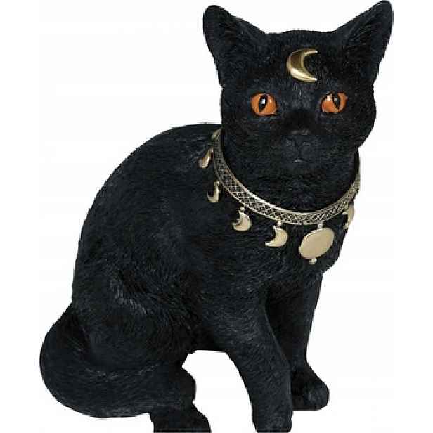 Cikánská kočka černá 28 cm zvířátko Halloween Medium věštkyně